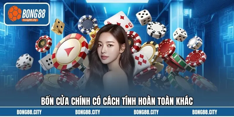 Bốn cửa chính có cách tính hoàn toàn khác